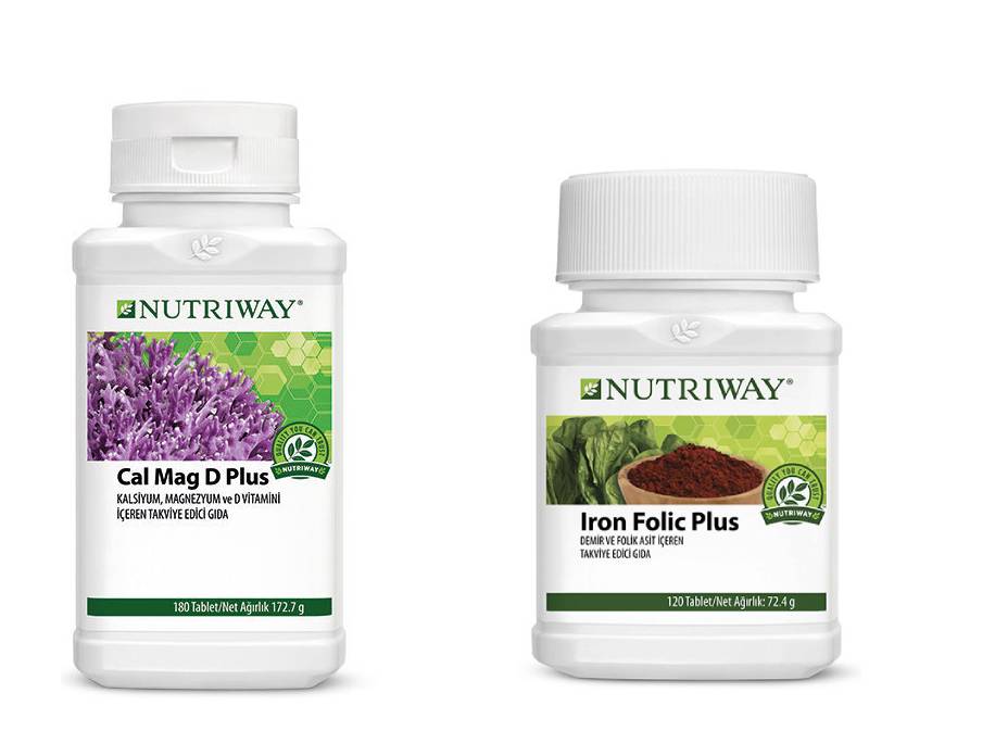 Nutriway Cal Mag D 180 Tb and Nutriway Iron Folic Plus 120 Tb