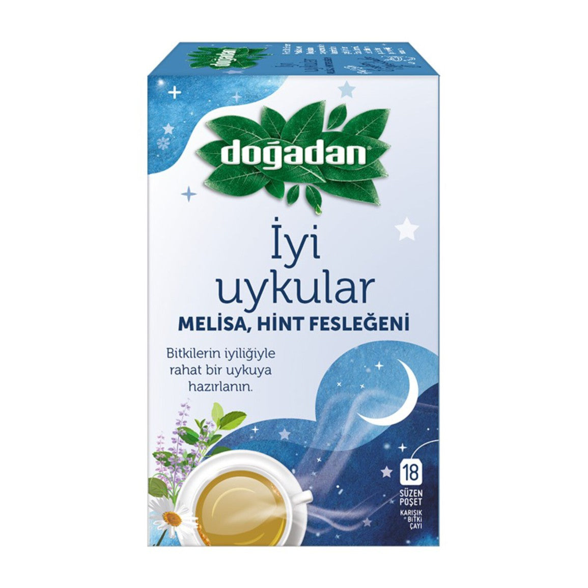 Dogadan Iyi Uykular Melissa Tea, Indian Basil Tea 18 pcs