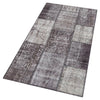 Turkish Hand Woven Gray Color Patchwork Carpet