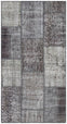 Turkish Hand Woven Gray Color Patchwork Carpet