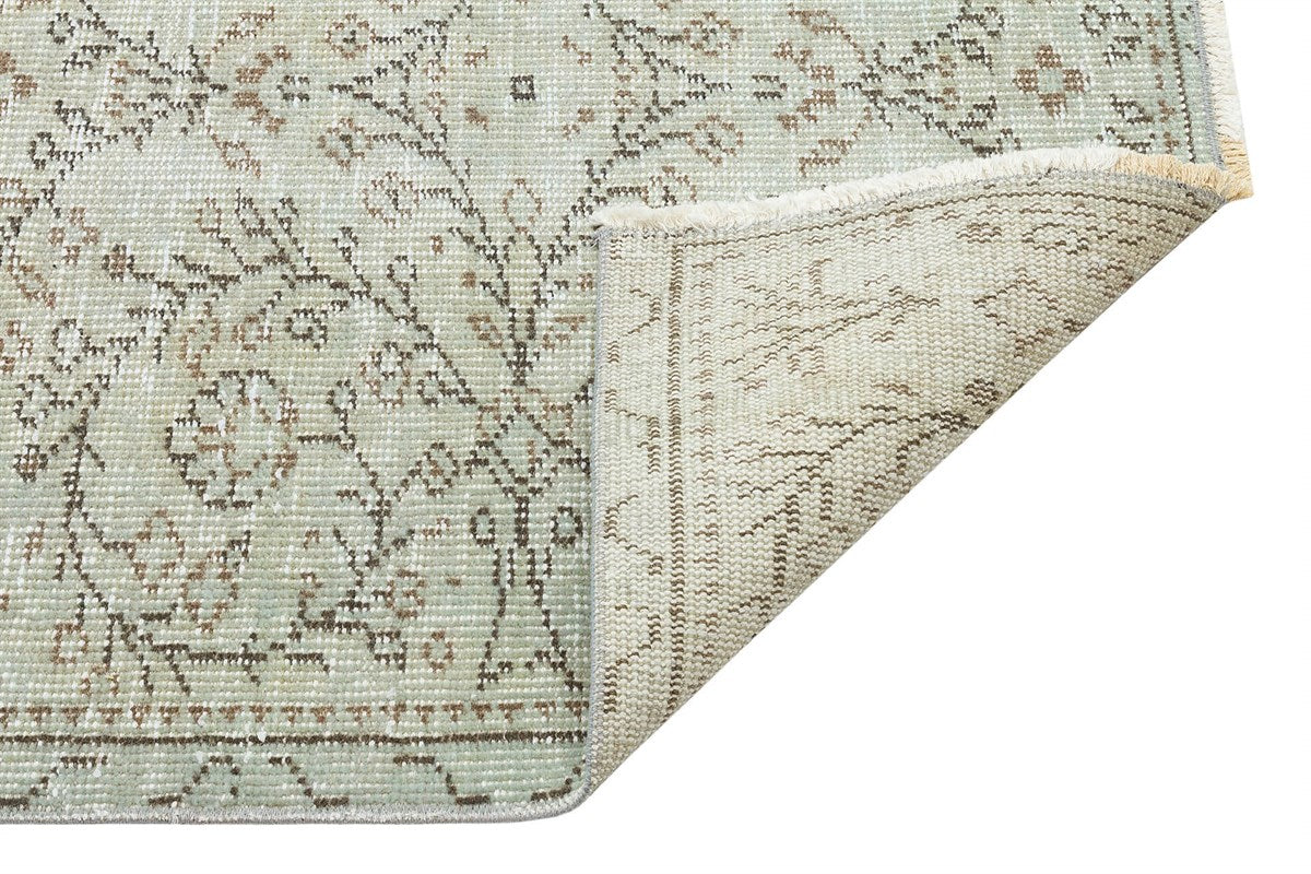 Turkish Handwoven Light Turquoise Color Vintage Carpet, Bohemian Rug