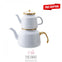 Emsan Troy Induction Based Enameled Teapot Set White (Emaye Çaydanlık)
