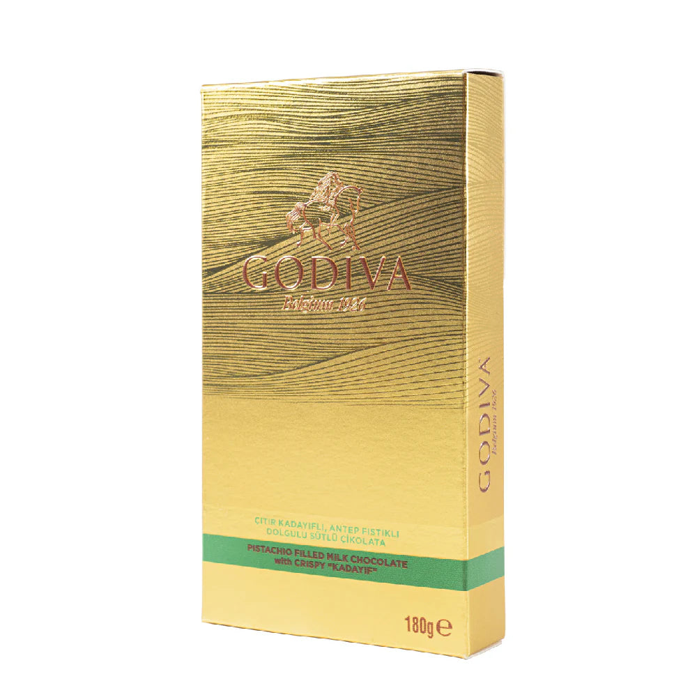Godiva Premium Dubai Chocolate with Crispy Kadaifi and Pistachio Filling 6.3 oz (180 G)