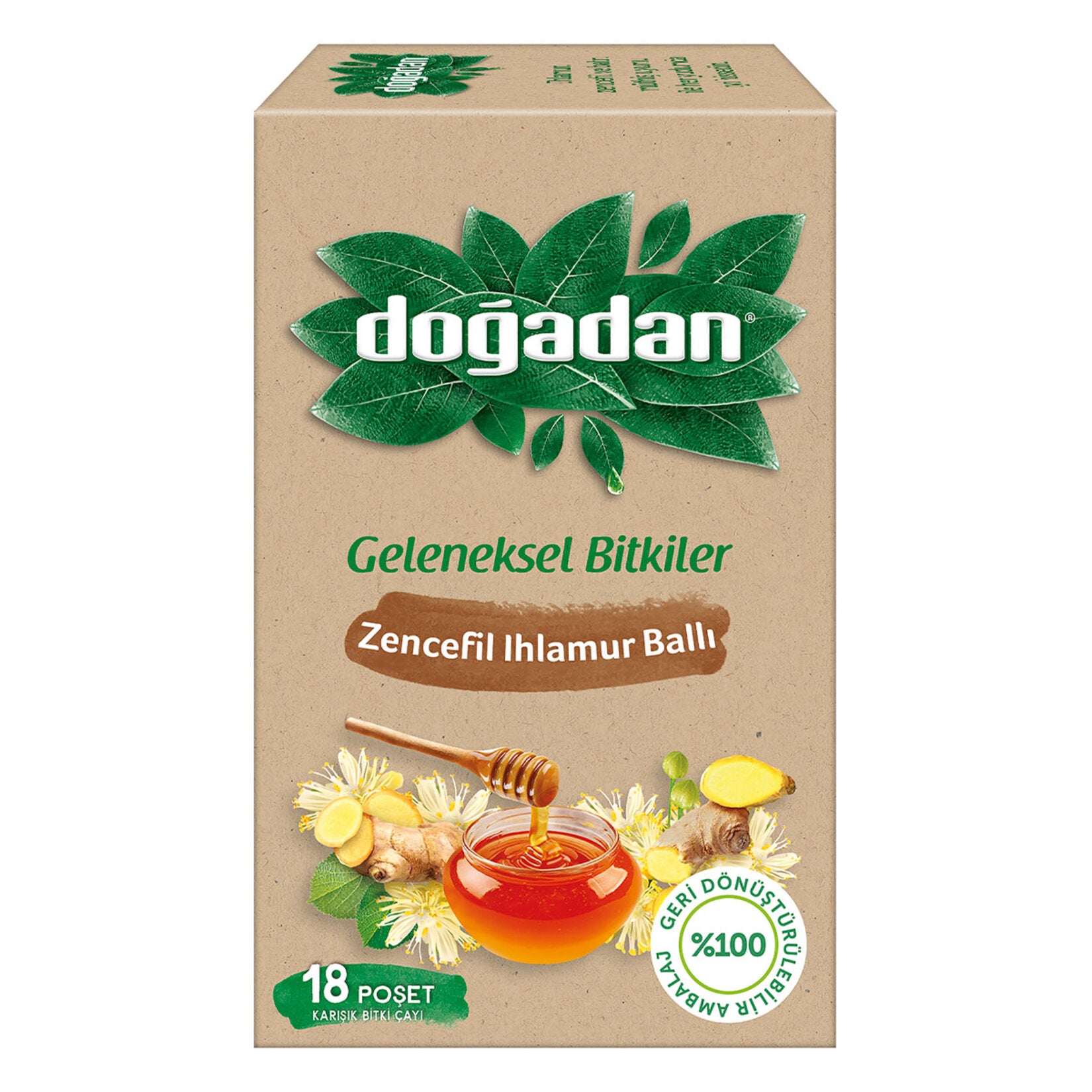 Doğadan Ginger Linden Honey Tea 18 Pack 31G