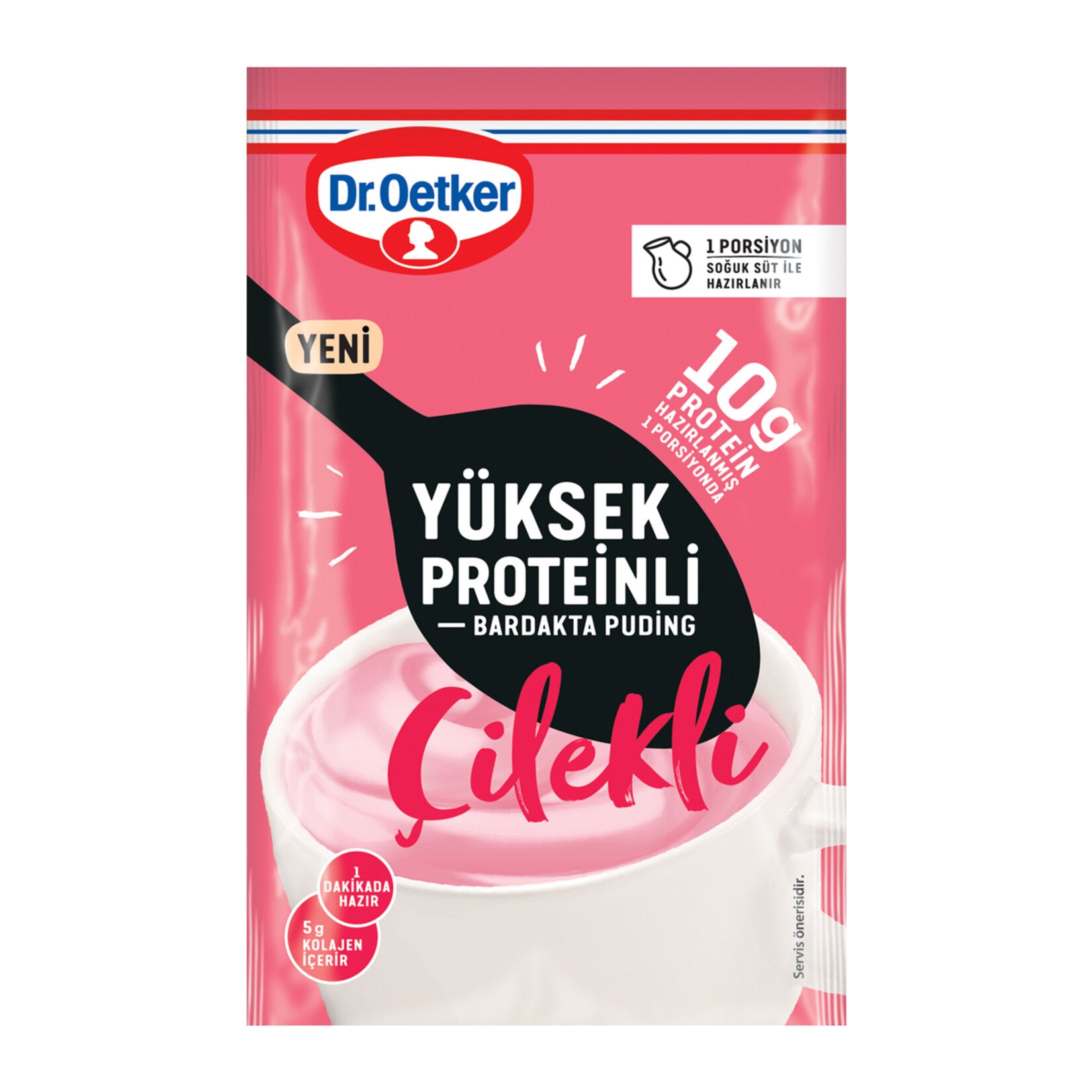 Dr. Oetker High Protein Strawberry Pudding in Glass