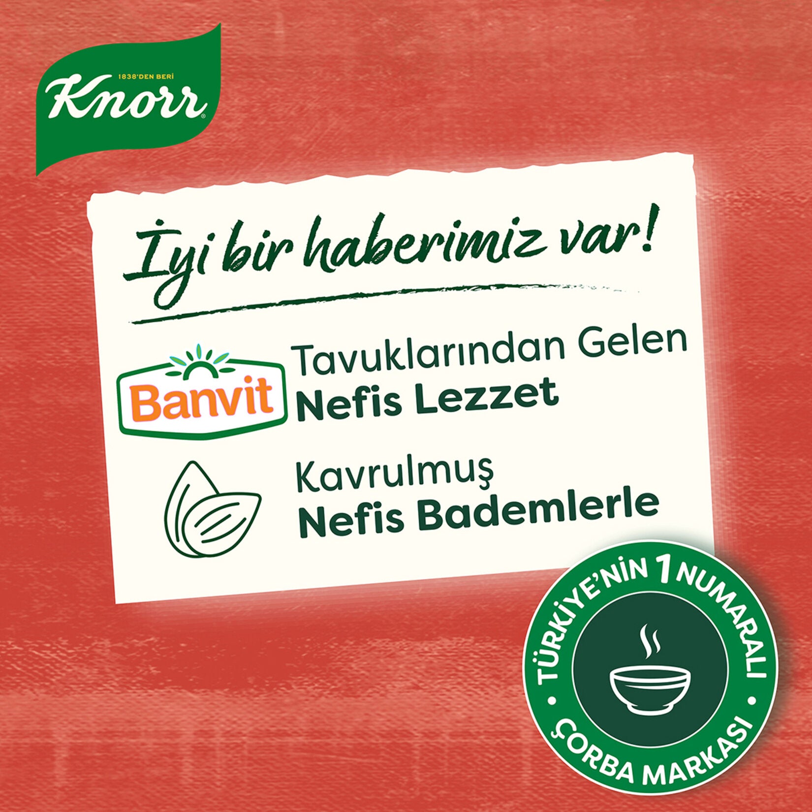 Knorr Almond Chicken Soup 2.65 oz (Bademli Tavuk Corbasi 75 g)