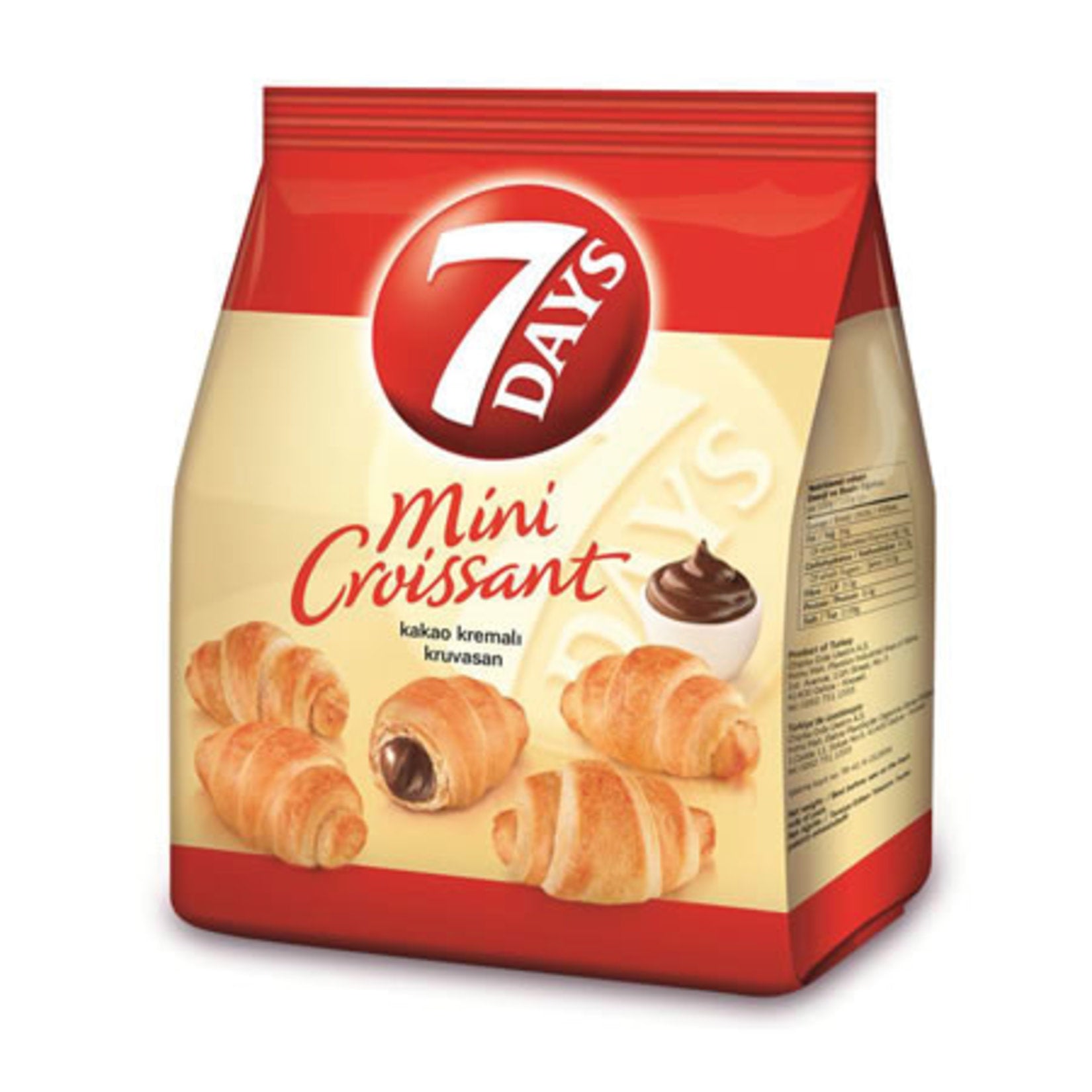 Enjoy the soft, flaky texture of the 7 Days Cocoa Cream Croissant, filled with rich cocoa cream for 