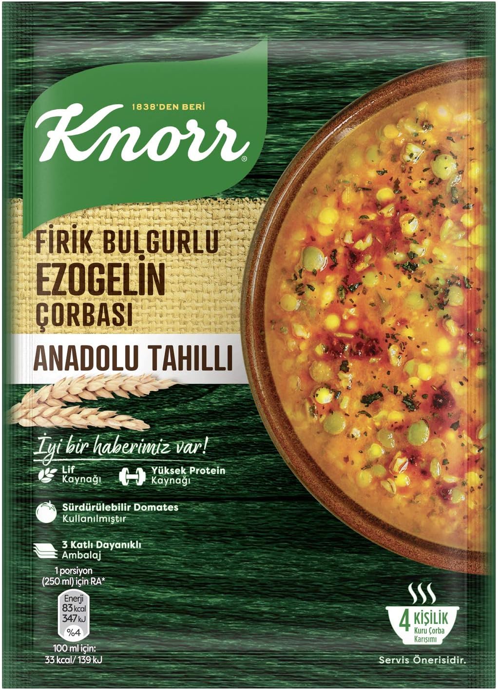Knorr Ezgelin Soup with Firik Bulgur (Firik Bulgurlu Ezogelin Çorbası) 98 G
