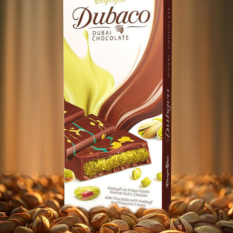 Beyoglu Dubaco Dubai Chocolate with Pistachio and Crispy Kadayif 3.35 oz (95 G) - Kunafah Chocolate-3