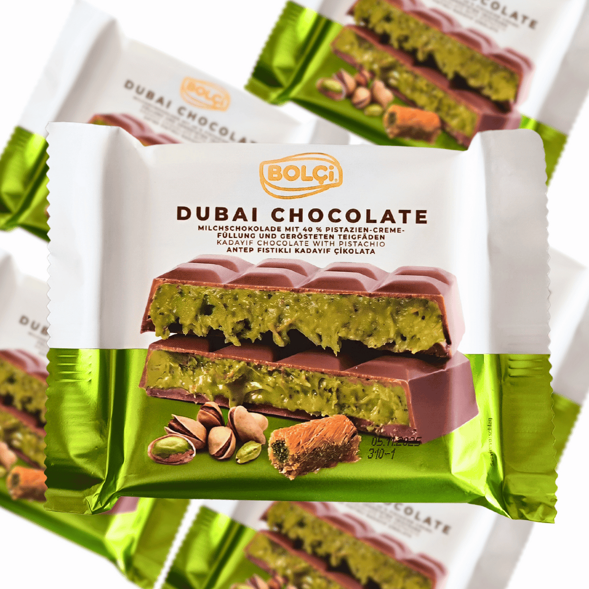 Bolci Pistachio Kadayif-Filled Milk Chocolate 3.5 oz (100 g) (Dubai Ch ...
