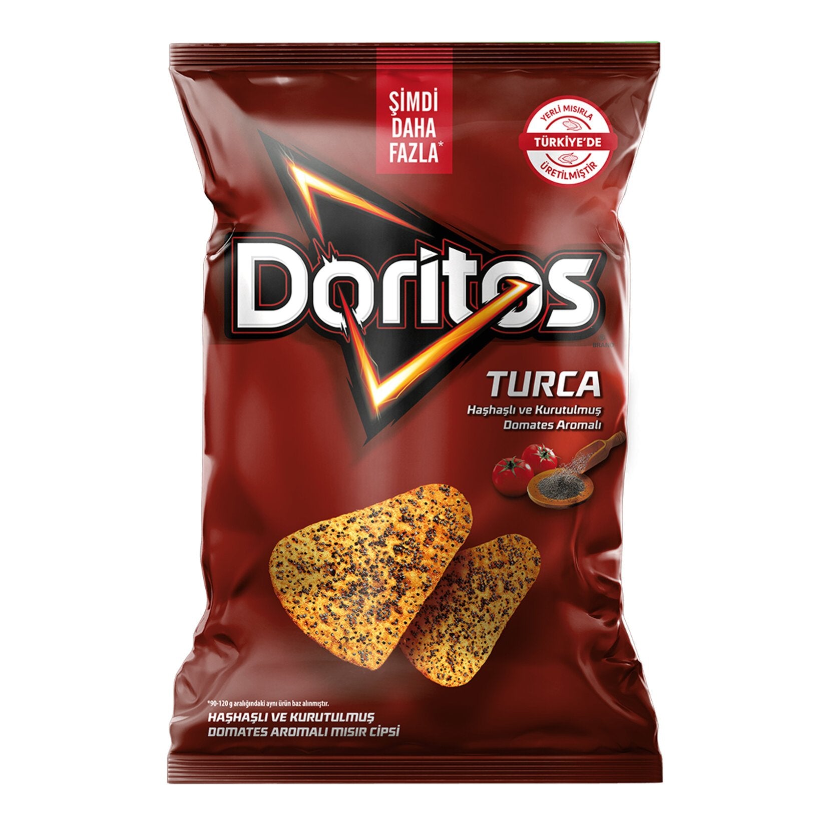 Doritos Turca Poppy Seed and Dried Tomato Flavored Corn Chips Super Size 130 G