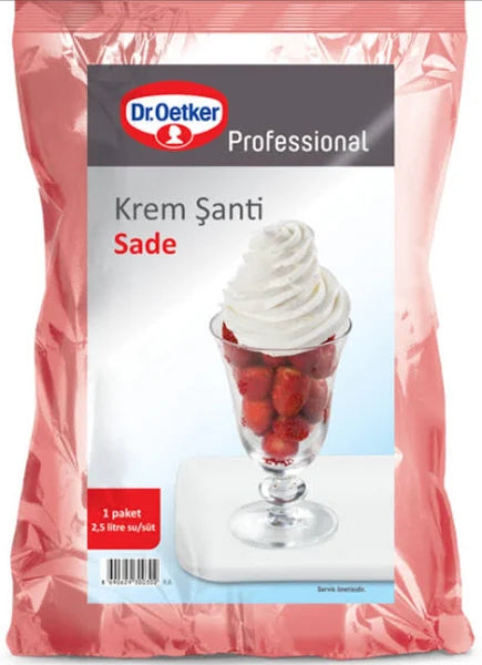 Dr. Oetker Whipped Cream Plain 35 oz (Dr Oetker Krem Santi Sade 1,000 G)