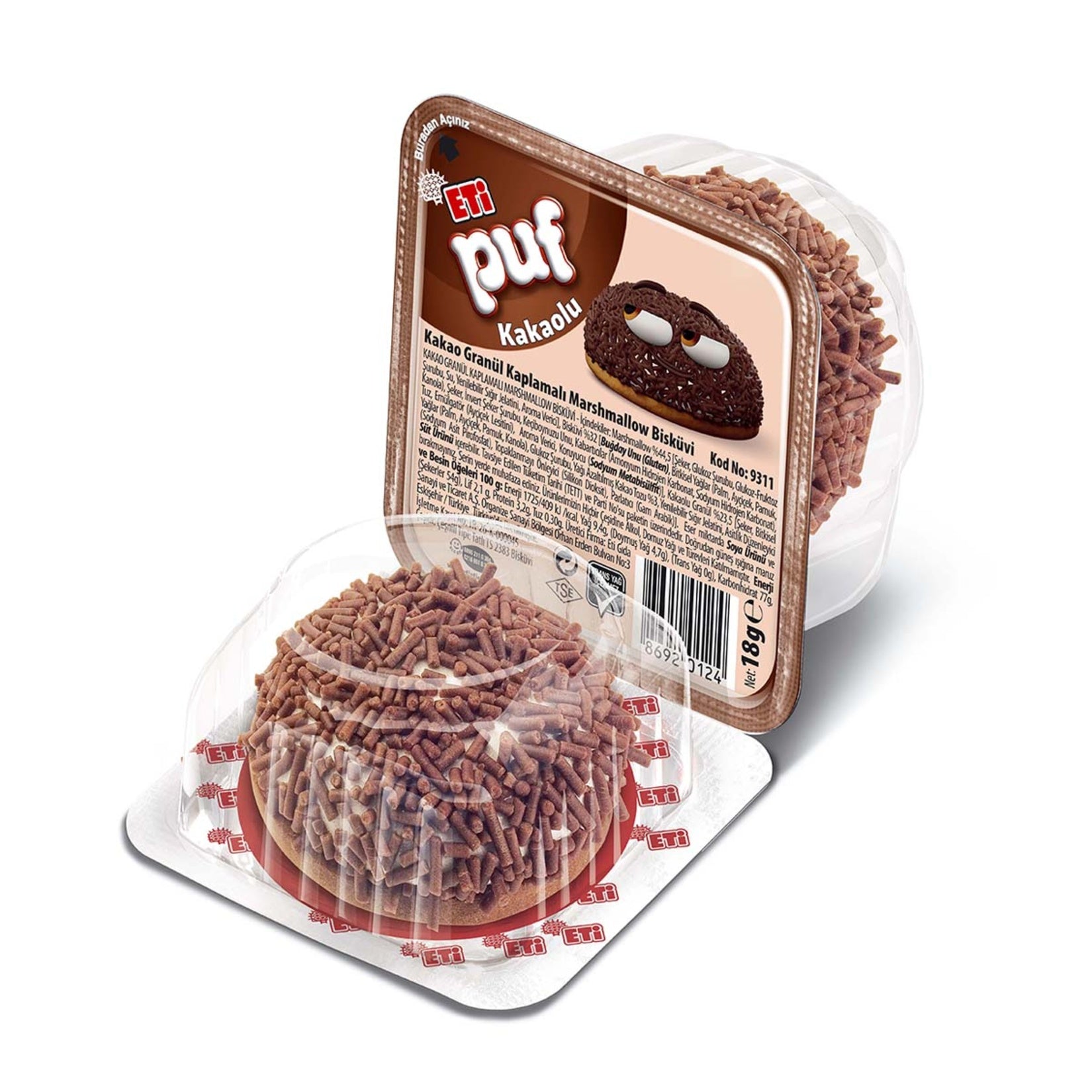 Eti Puf Cocoa Biscuit 18 g