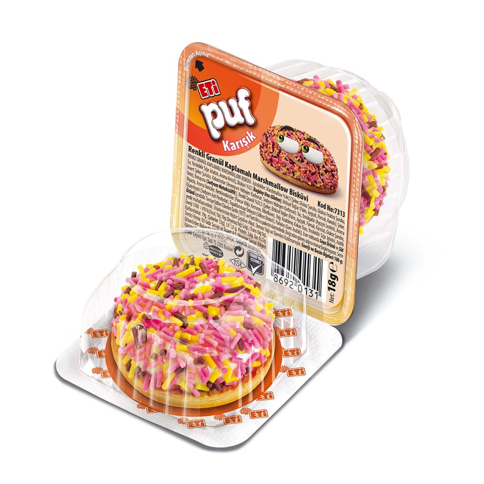 Eti Puf Colored (Renkli) Marshmallow Biscuit 18 G