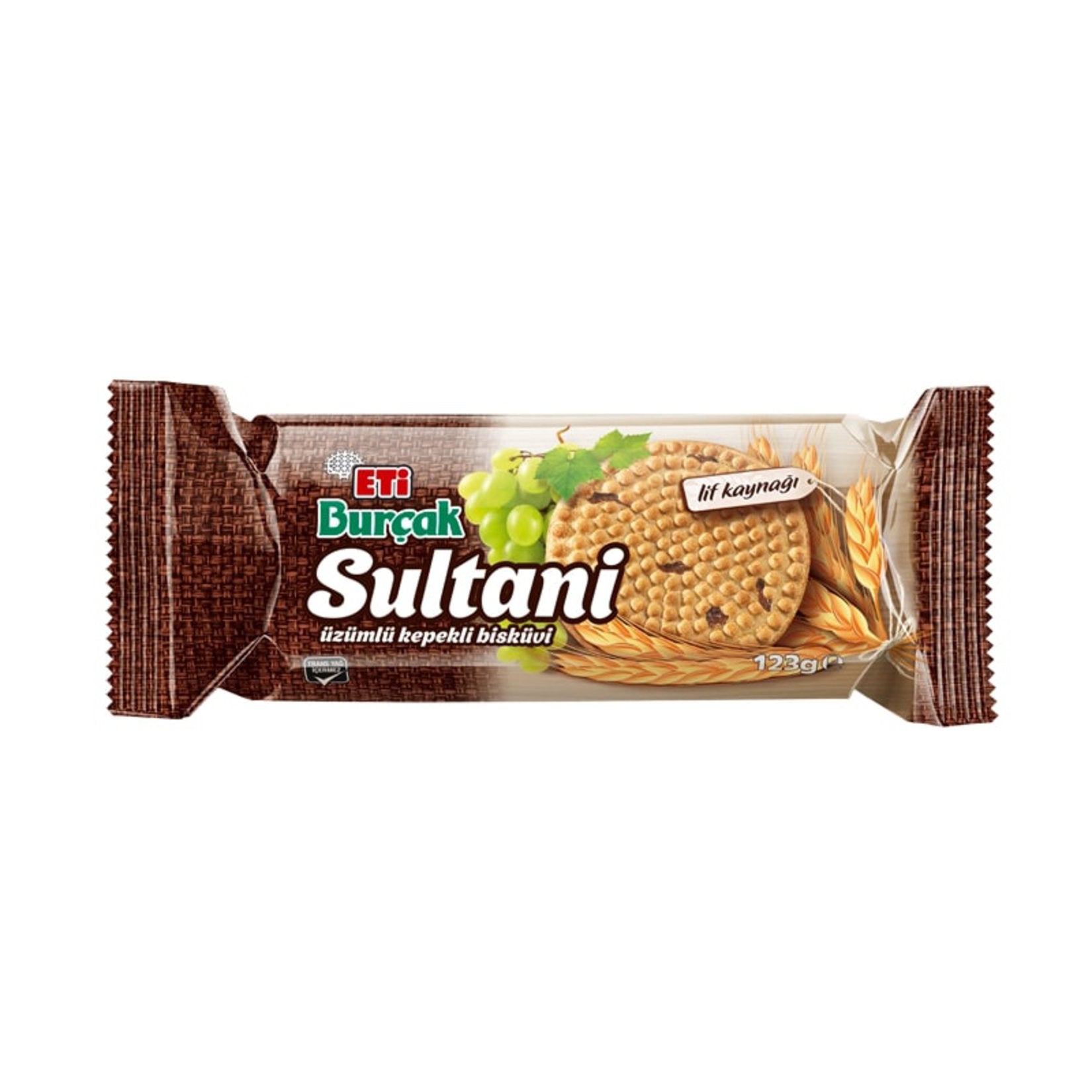 Eti Burcak Sultani Raisin Wheat Biscuit brings together the wholesome taste of whole wheat and the n