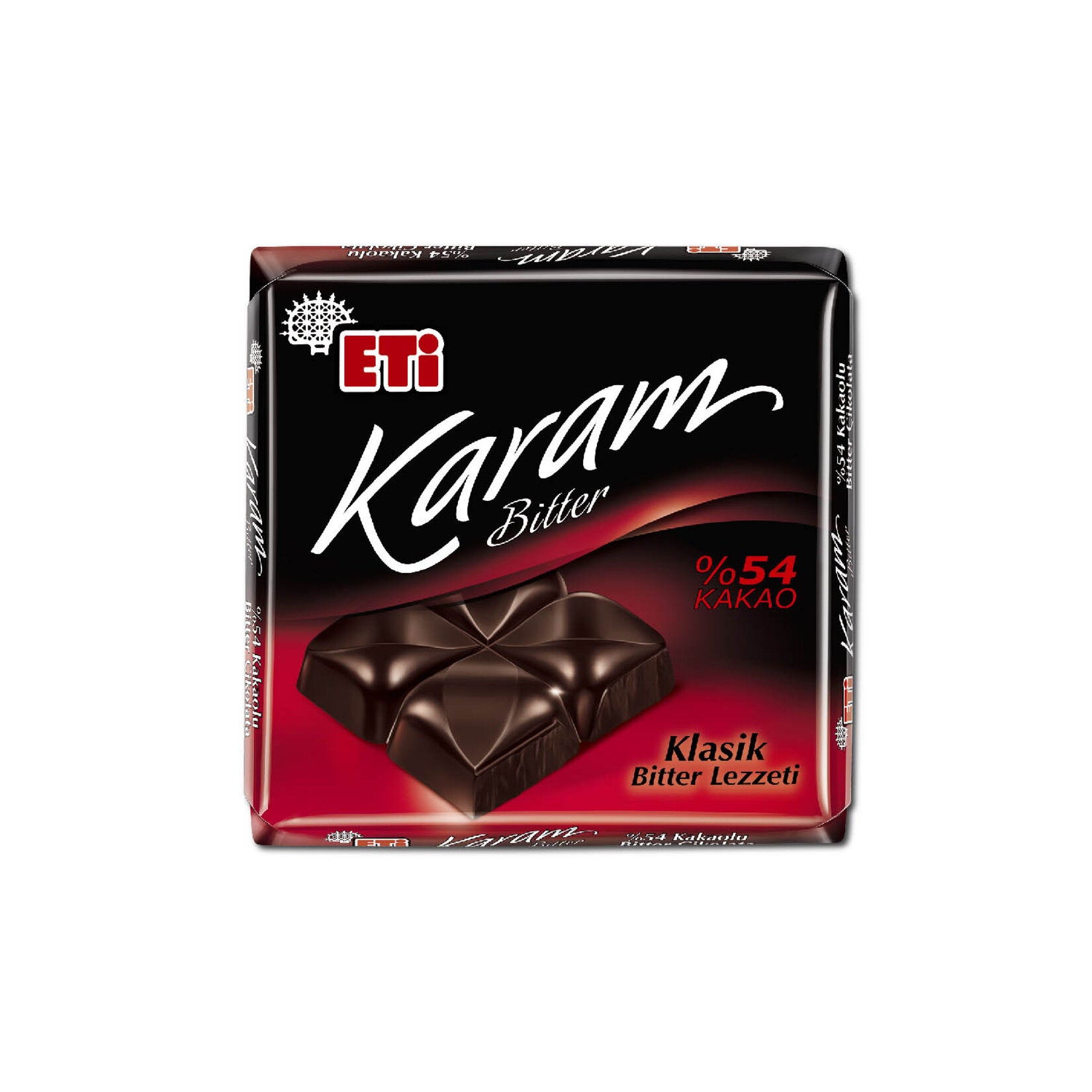 Eti Karam 54% Cacao Dark Chocolate Bar offers a rich and bold chocolate experience, crafted with pre