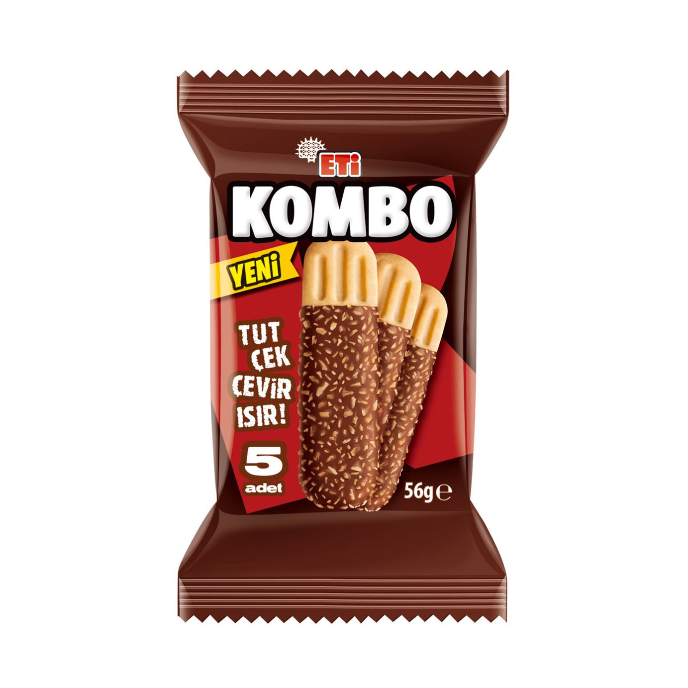 Eti Kombo Coconut and Chocolate Coated Biscuit 56 g