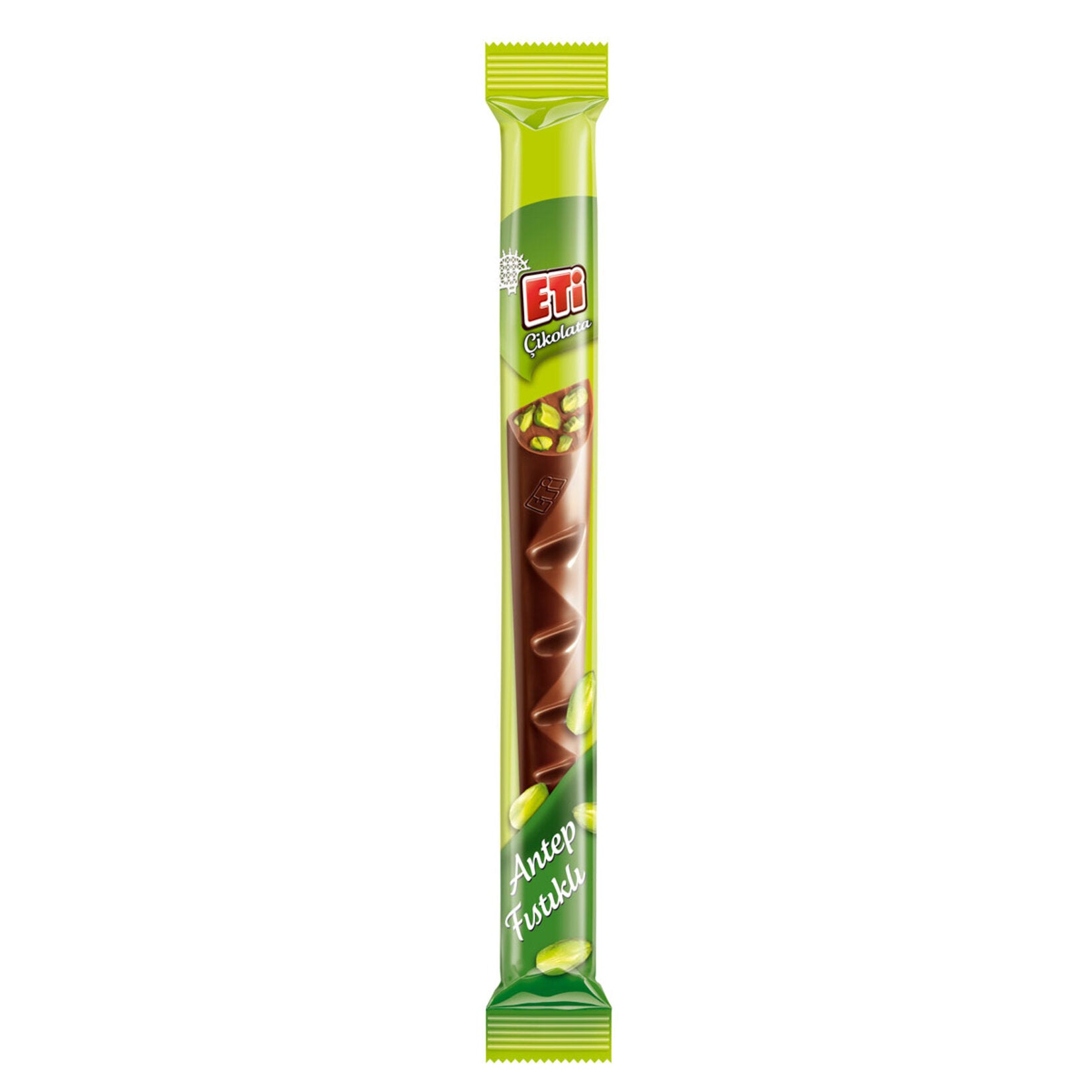 Experience the rich taste of Eti Uzun Cikolata Keyfi Pistachio Milk Chocolate Bar, a delicious Turki