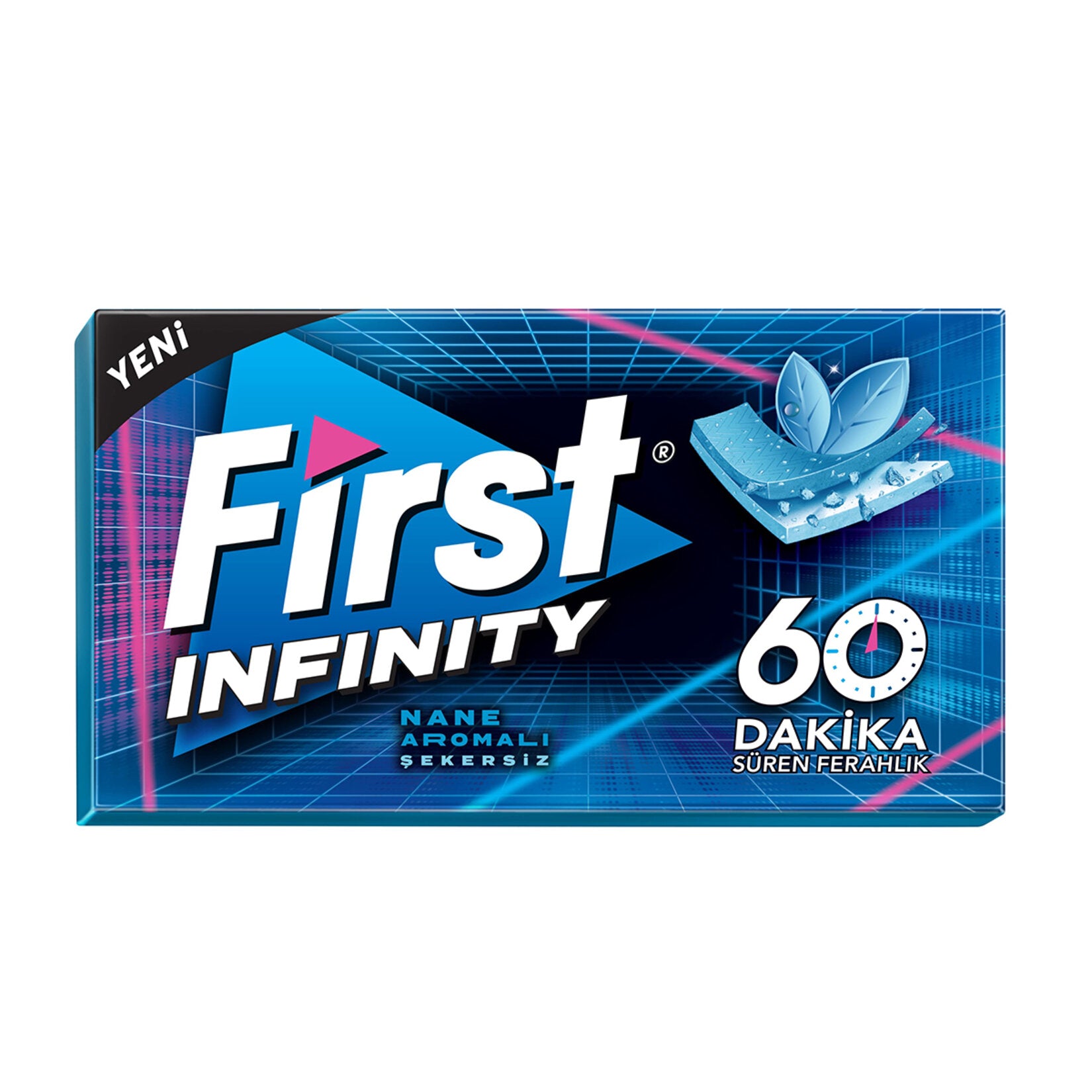 First 60 Dk Infinity Mint Gum delivers a long-lasting burst of refreshing mint flavor that keeps you