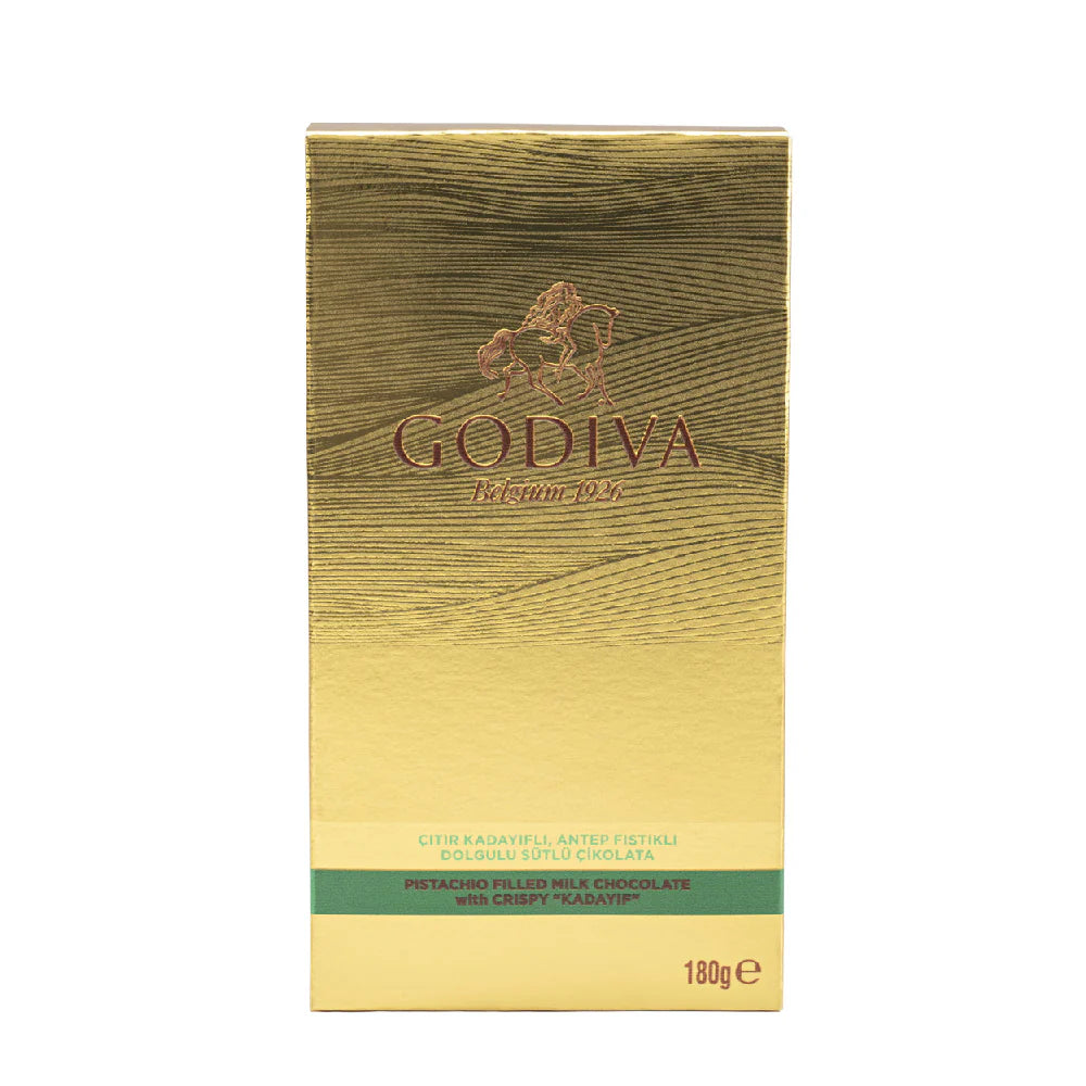 Godiva Dubai Chocolate with Milk Chocolate, Pistachio Filled with Crispy Kadayif