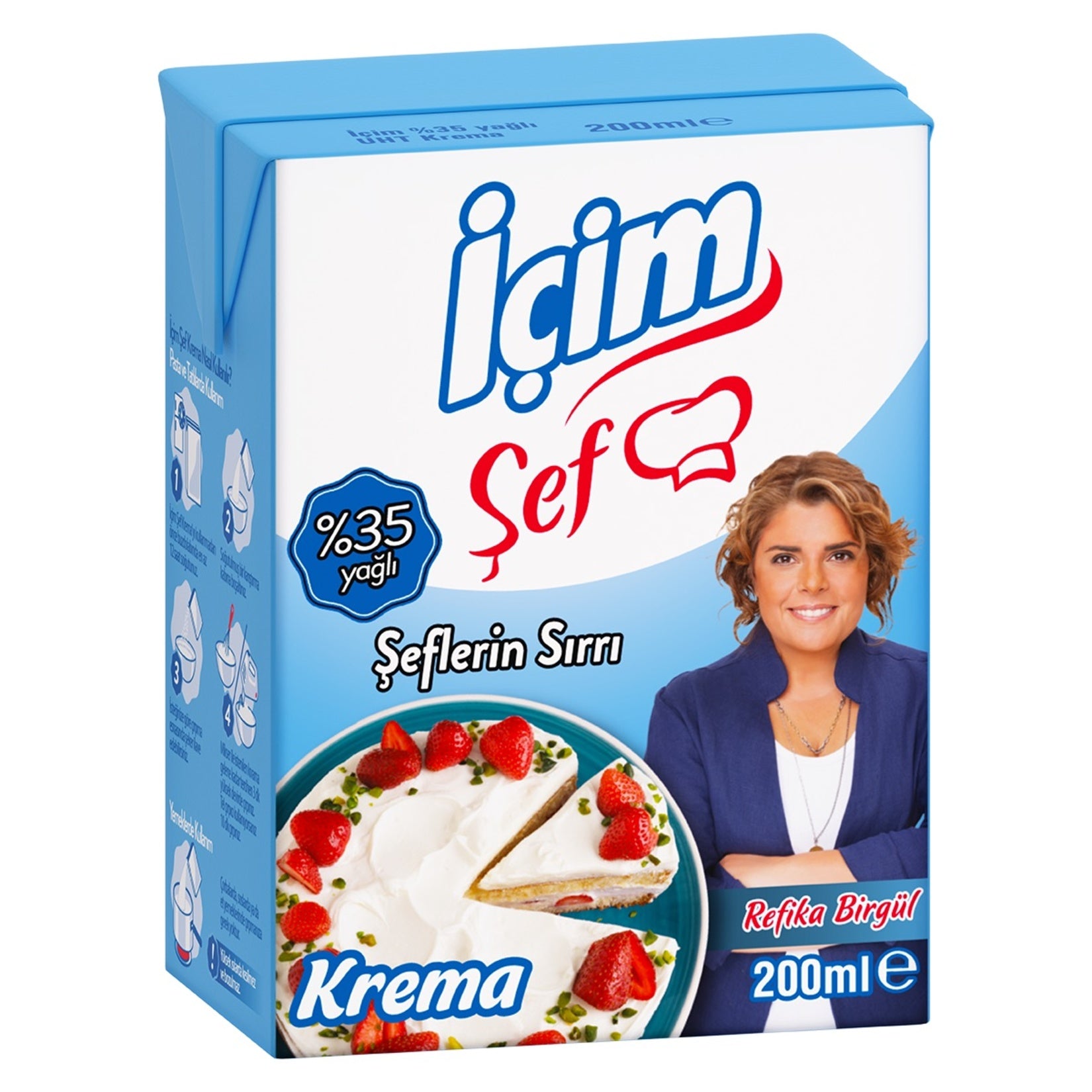 Icim Chef 35% Fat Cream is a premium Turkish cooking cream perfect for enhancing both sweet and savo