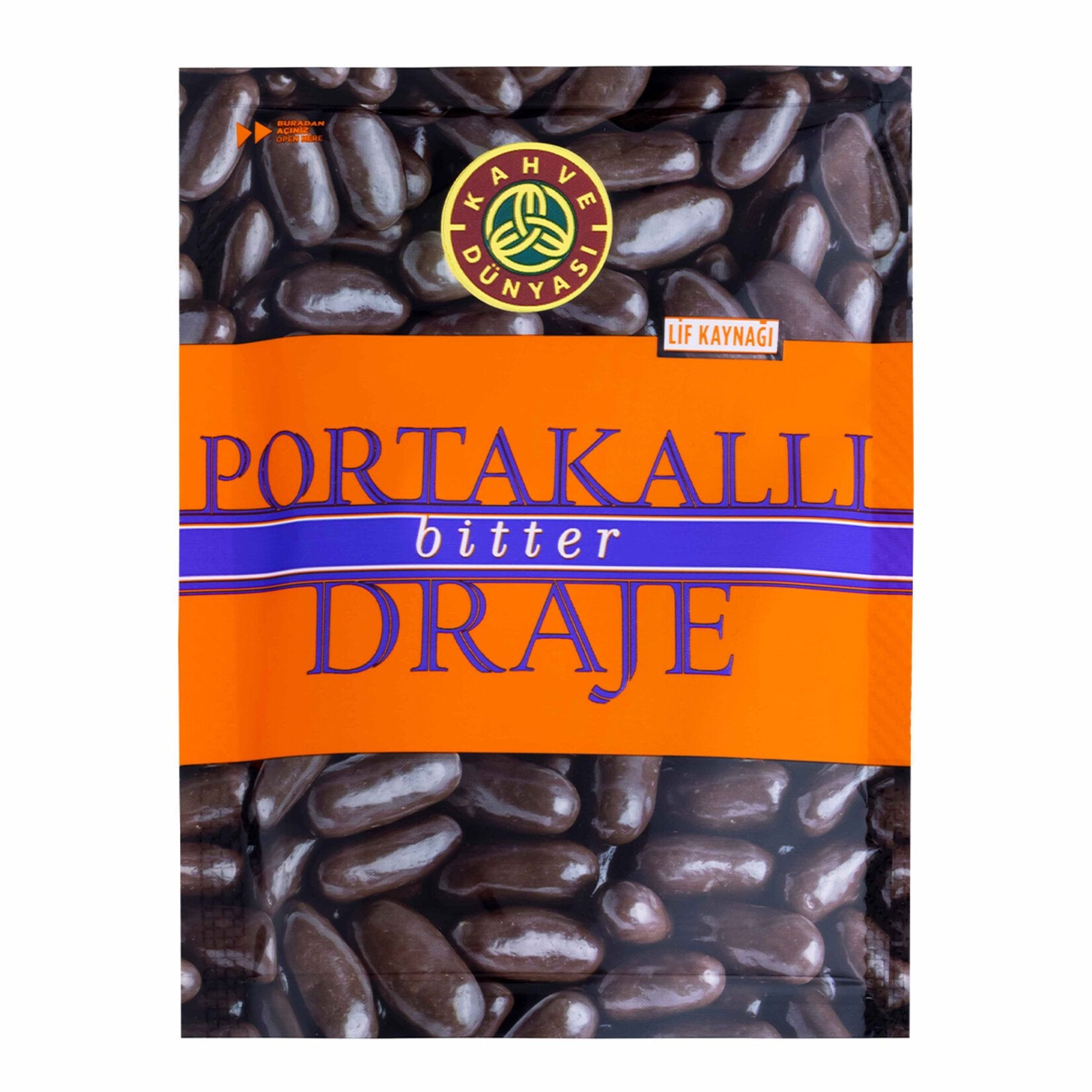 Kahve Dunyası Dark Chocolate Orange Dragee (Bitter Çikolatalı Portakal Draje) 2.1 oz (60 G)