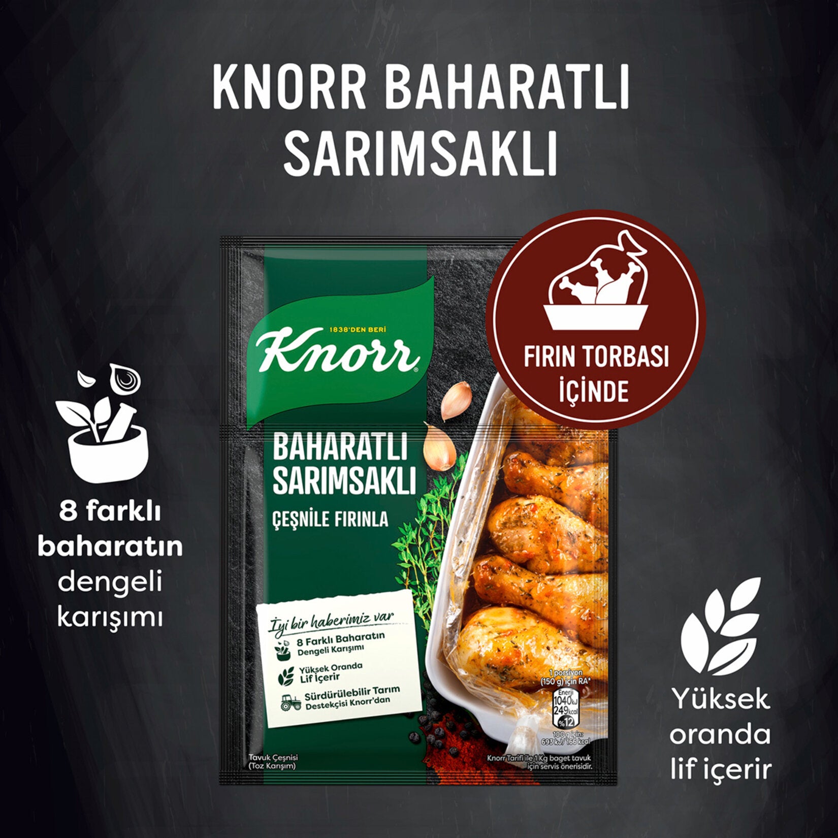 Knorr Baked Chicken Seasoning Spices & Garlic 34 G