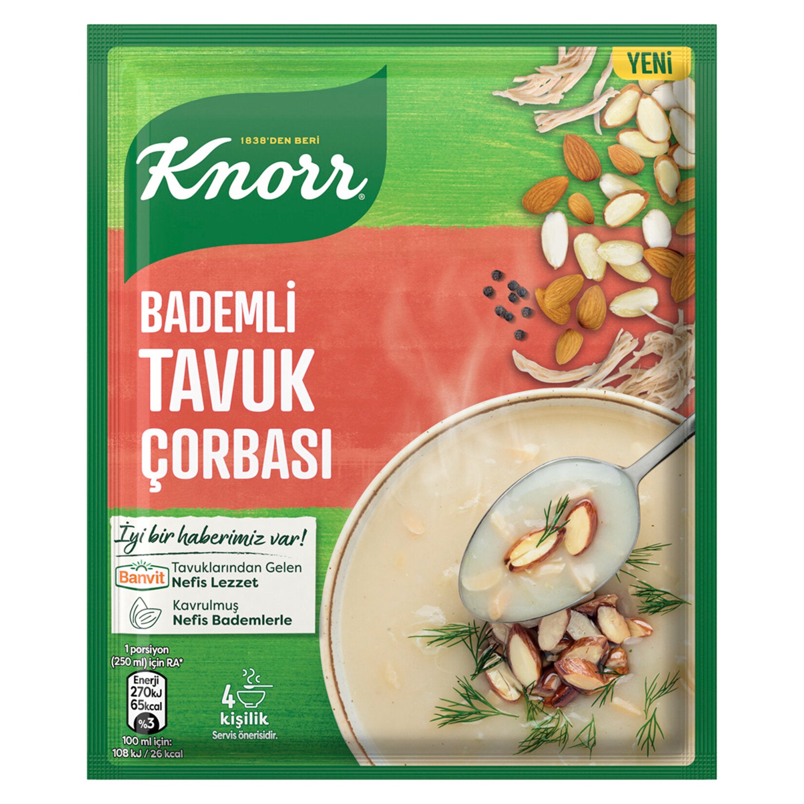 Knorr Almond Chicken Soup 2.65 oz 75 Grams