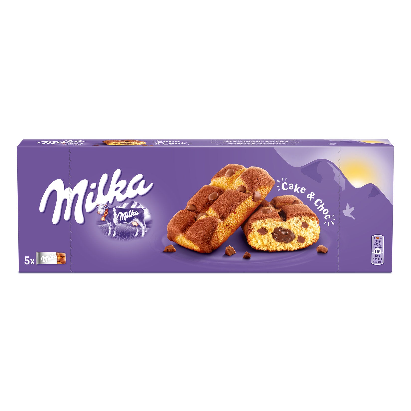 Milka Cake & Choc Soft Cake blends the rich taste of Milka Alpine milk chocolate with a soft, moist 
