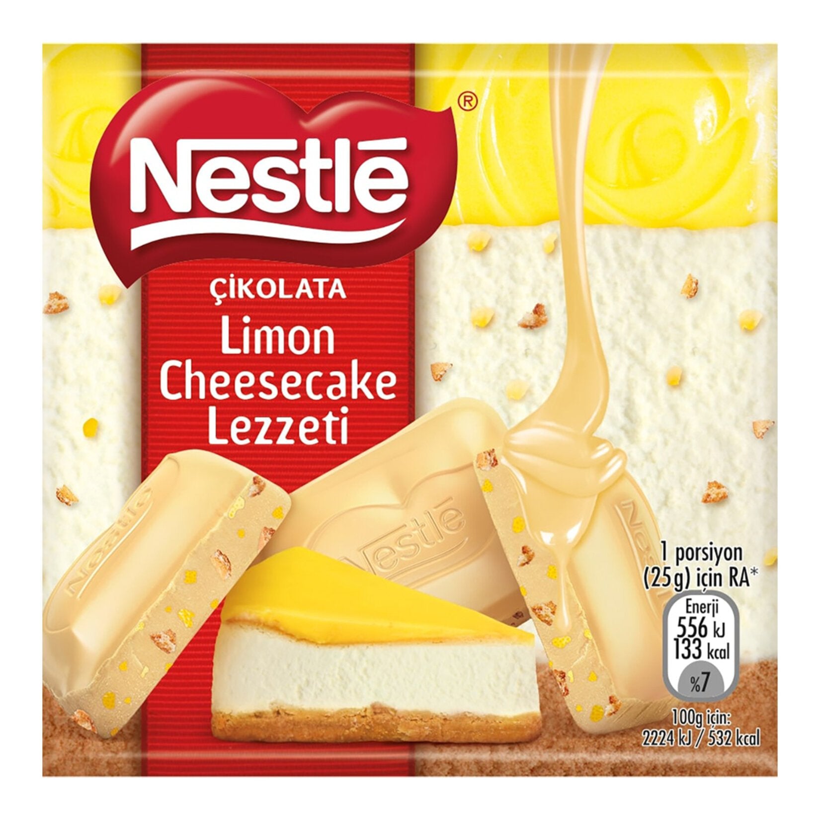 Nestle Lemon Cheesecake Flavored White Chocolate 60G