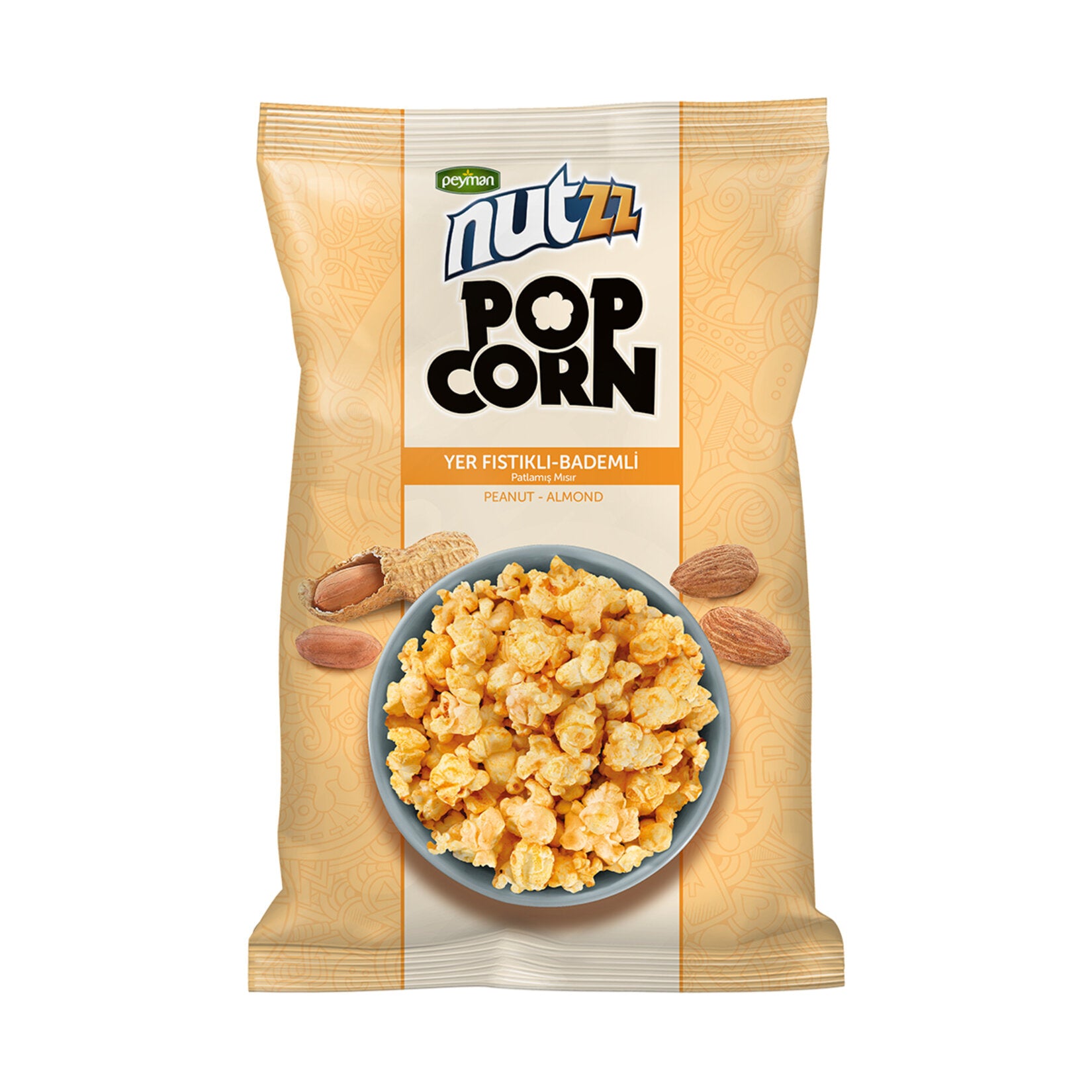 Nutzz Popcorn Peanut Almond Mix brings together the crunch of popcorn with the nutty goodness of pea