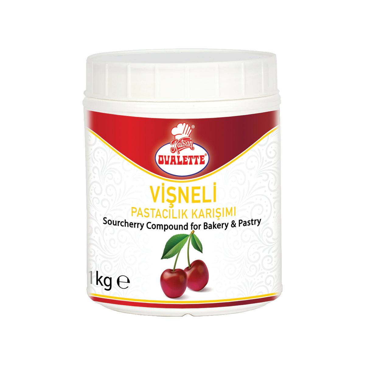 Ovalette Cherry Compound for Bakery & Pastry 35.2 oz (1 Kg)