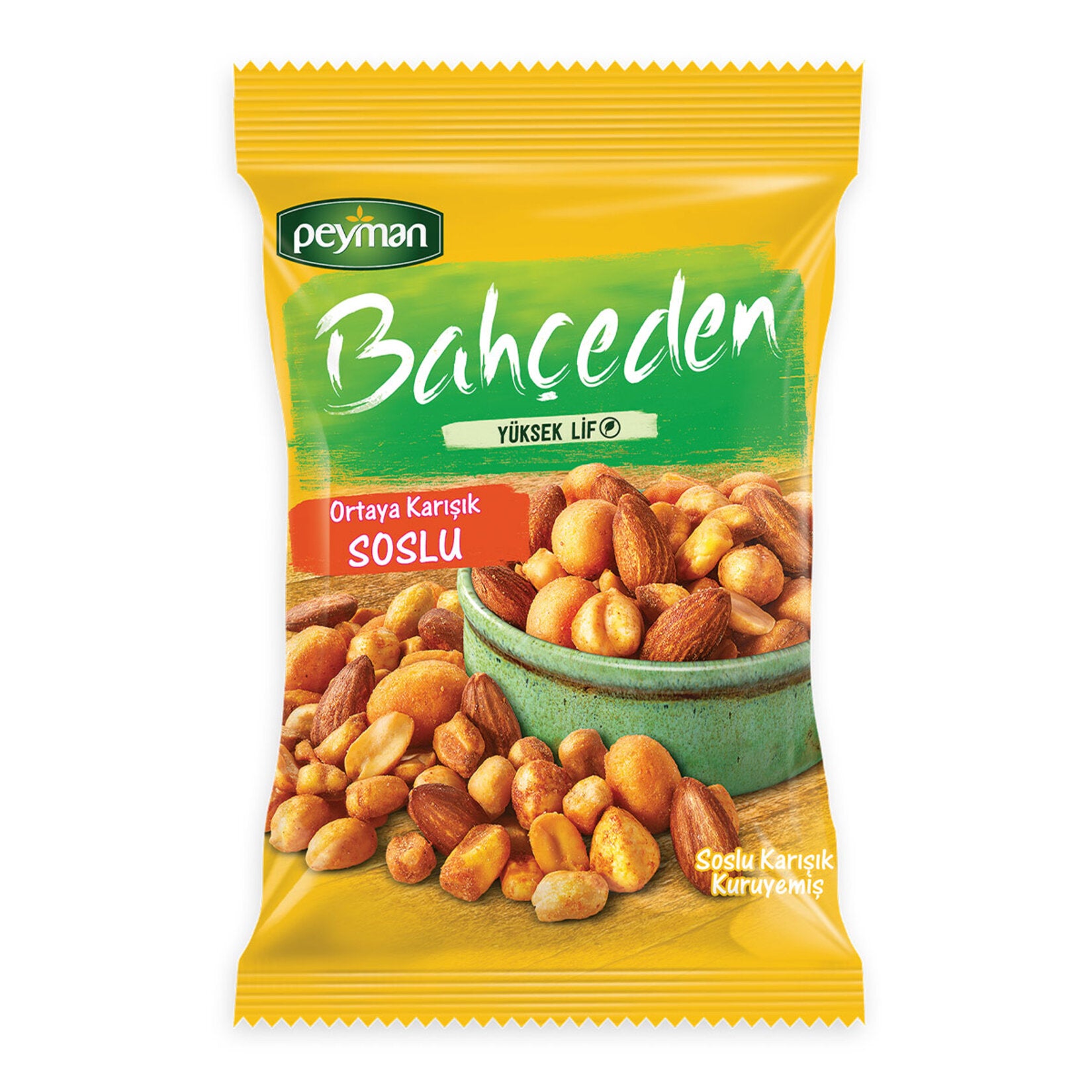 Experience the bold and savory flavors of Peyman Bahceden Mixed Spiced Nuts, a delicious blend of Tü