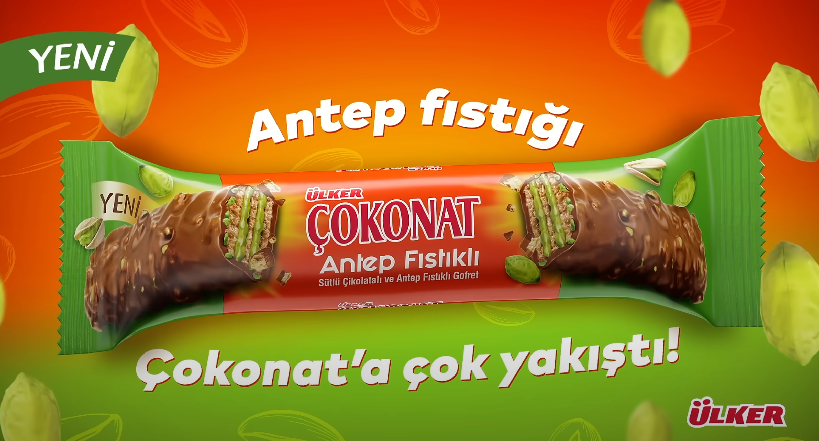 Ulker Cokonat Pistachio Chocolate Wafer 1.06 oz (30 g)