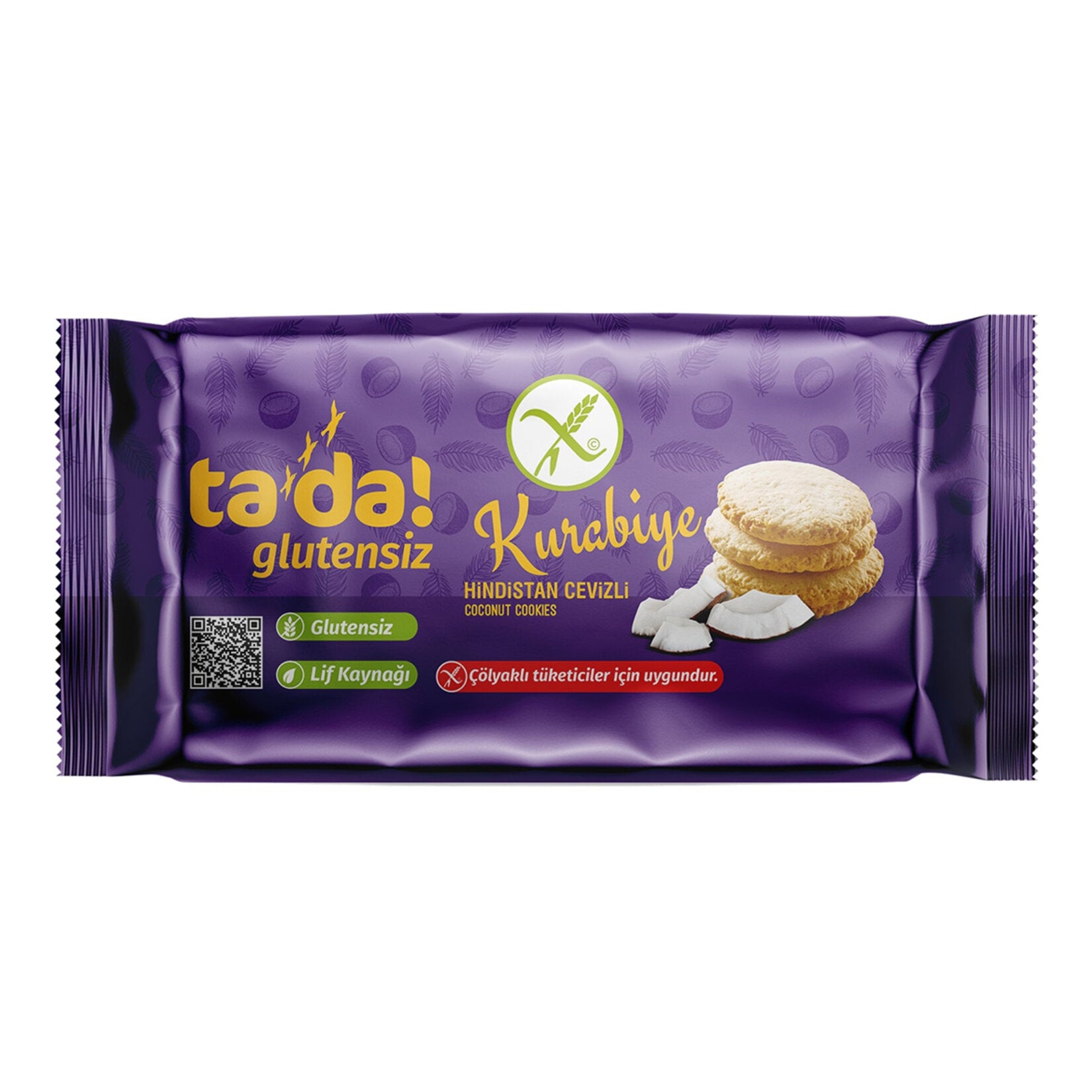 Enjoy the tropical taste of Tada Gluten-Free Coconut Cookies, a delicious treat made in Türkiye with