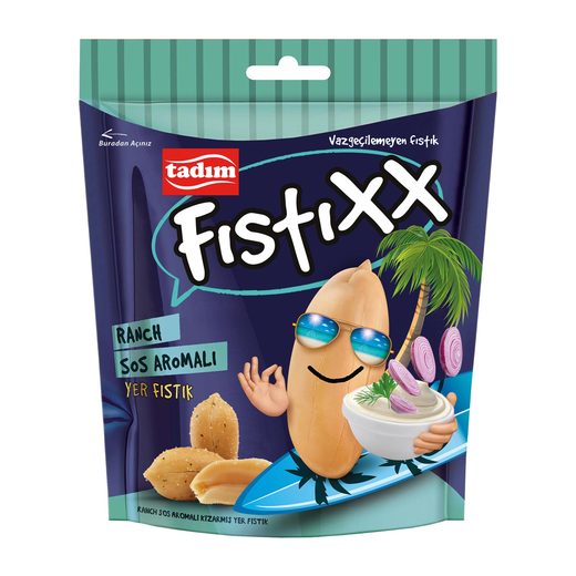 Tadım Fistixx Peanuts with Ranch Sauce (Ranç Soslu Yer Fıstığı) 75 G