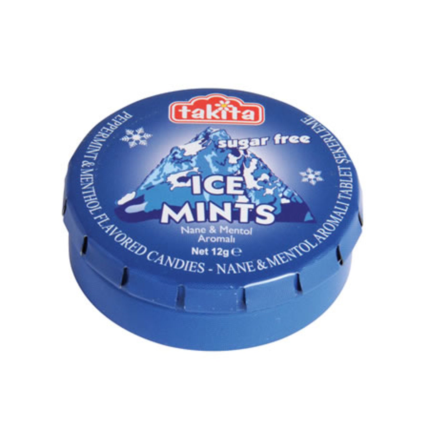 Takita Ice Mints Sugar Free Tablets offer a refreshing burst of cool mint flavor in a convenient, po