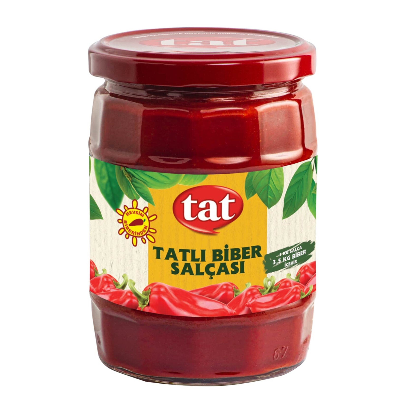 Tat Sweet Pepper Paste (Tatlı Biber Salçası) 550 G (Glass Jar)