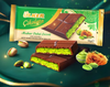 Front view of Ulker Dubai Chocolate Kadayif Kunafa Pistachio 3.2 oz (93 G) showing the packaging with the blend of pistachio, kunafa, and milk chocolate.