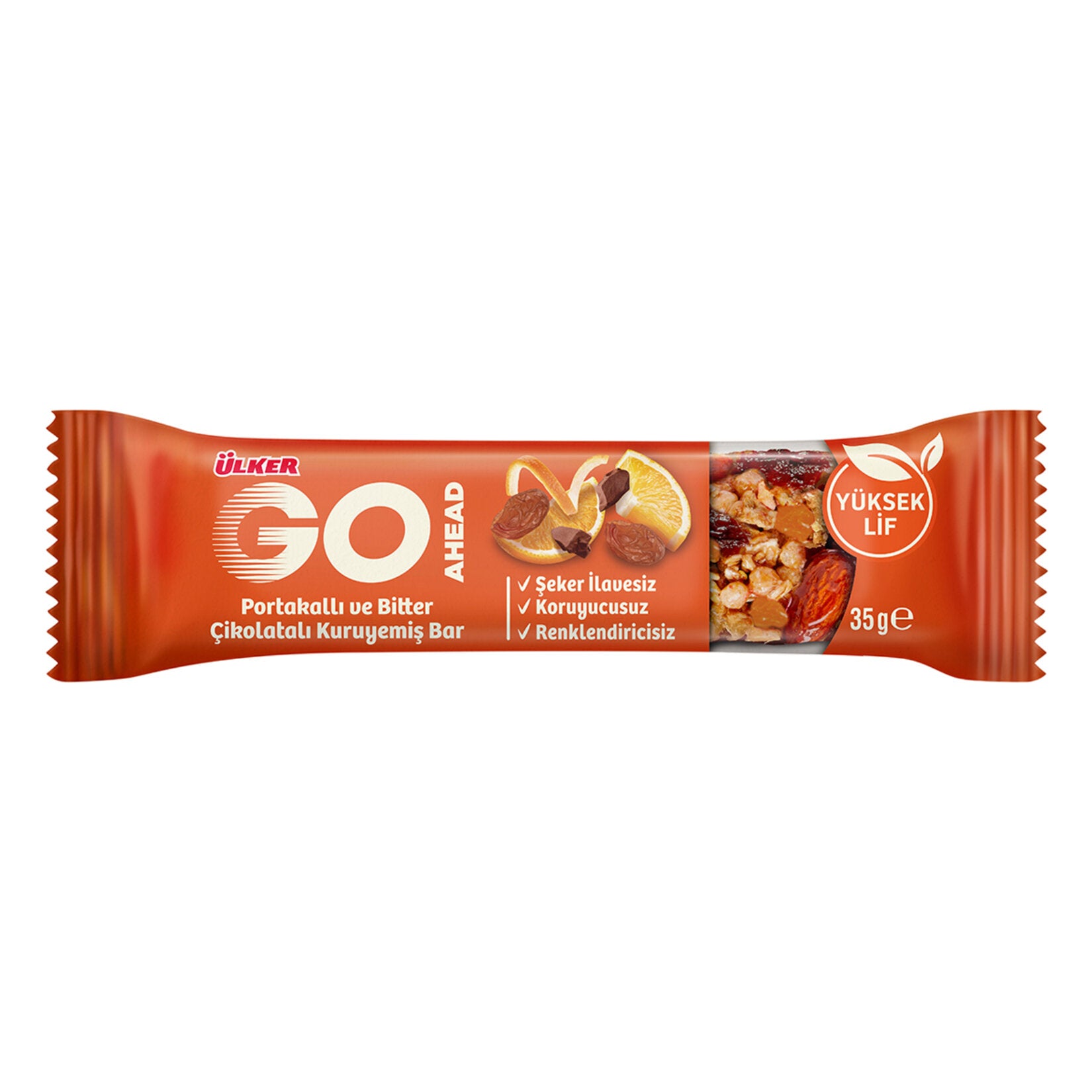 Looking for a wholesome snack with a fruity twist? The Ulker Go Ahead Orange Raisin Nut Bar combines