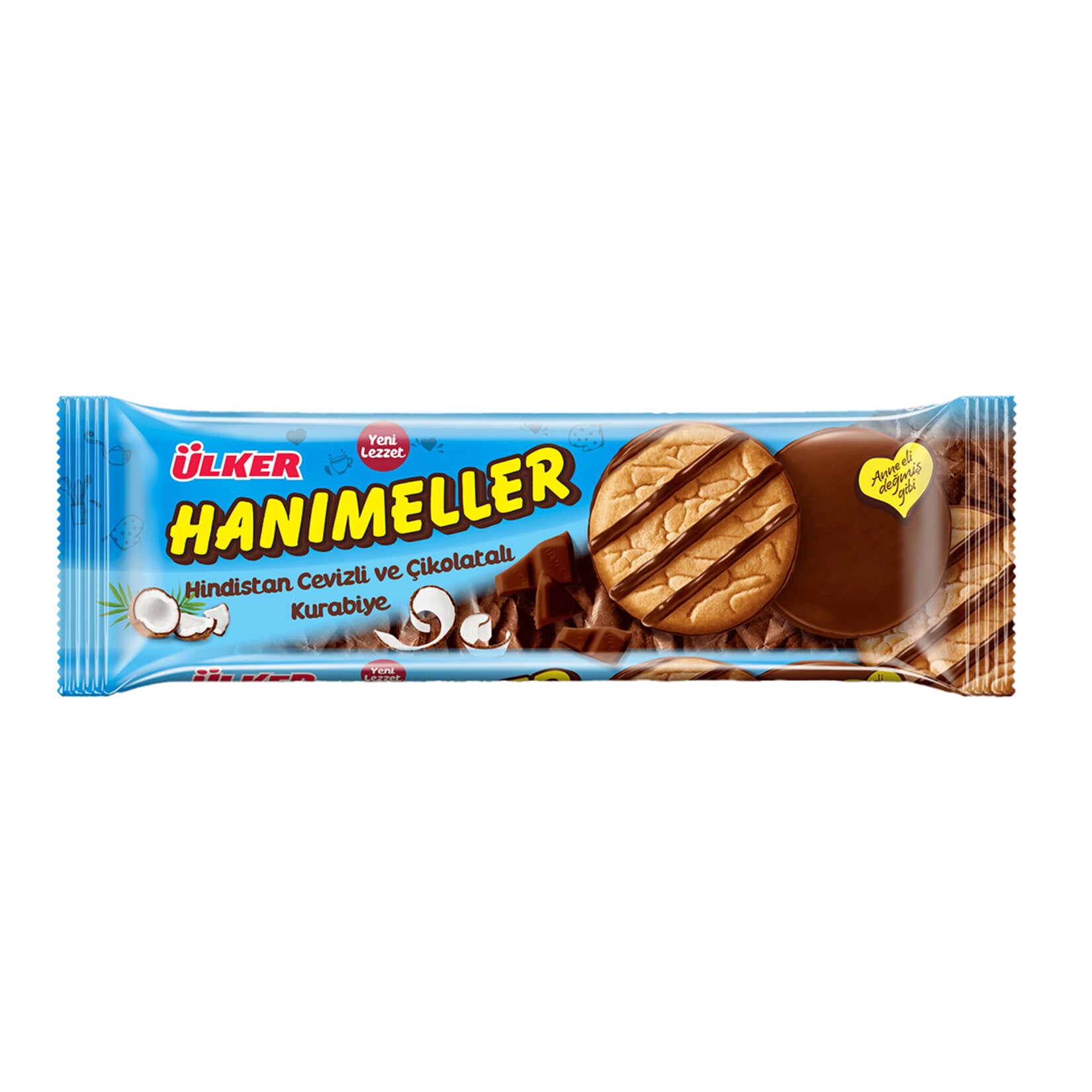 Ulker Hanimeller Coconut and Chocolate Cookie brings the comforting taste of homemade Turkish cookie