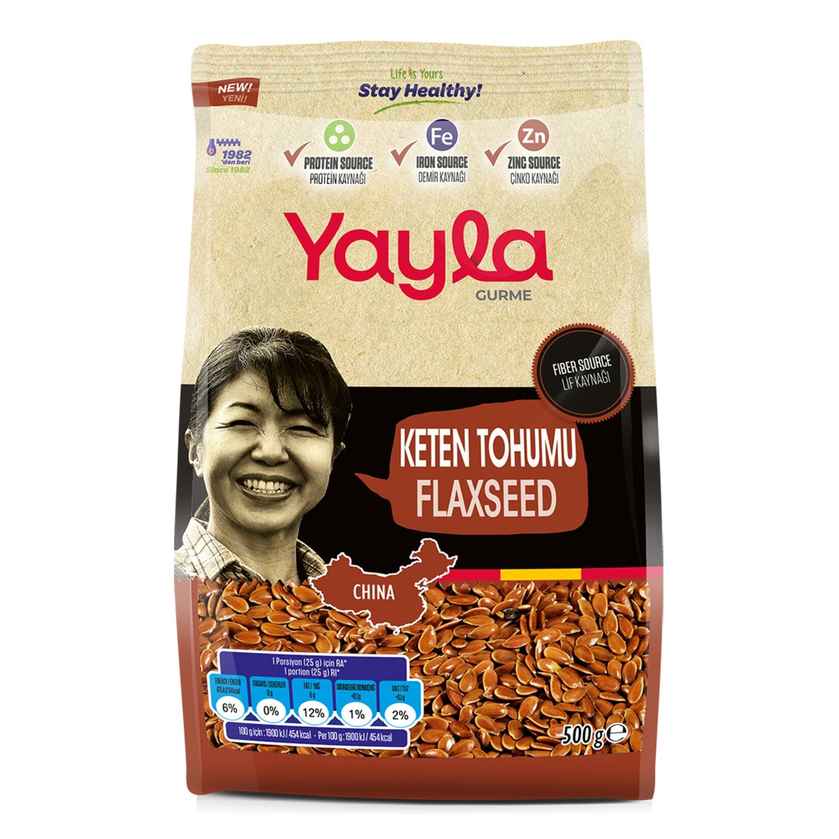 Yayla Gourmet Flaxseed 17.6 oz (Yayla Keten Tohumu 500 G)