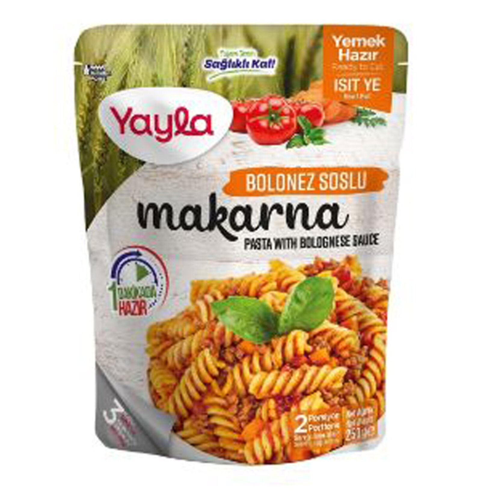 Yayla Pasta with Bolognese Sauce (Bolonez Soslu Makarna) 250 G