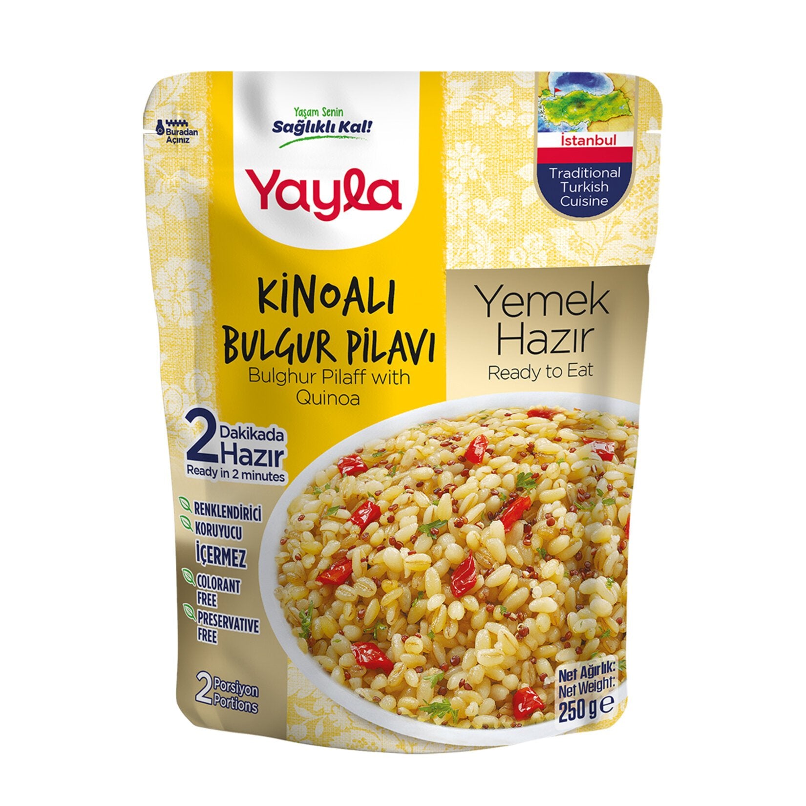 Yayla Meal Ready Made Quinoa Bulgur Pilaf (Kinoalı Bulgur Pilavı) 250 G