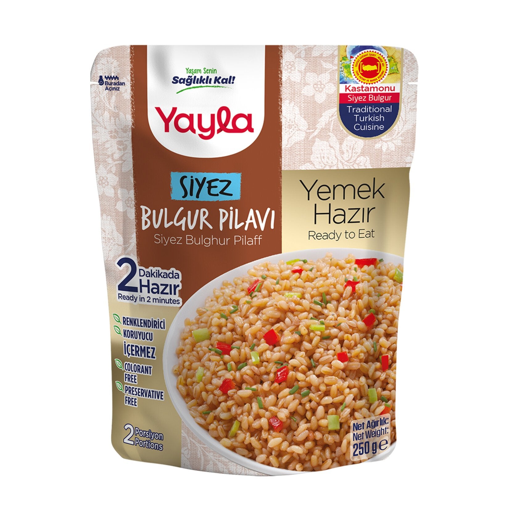 Yayla Meal Ready Siyez Bulgur Pilaf (Siyez Bulgur Pilavı) 250 G