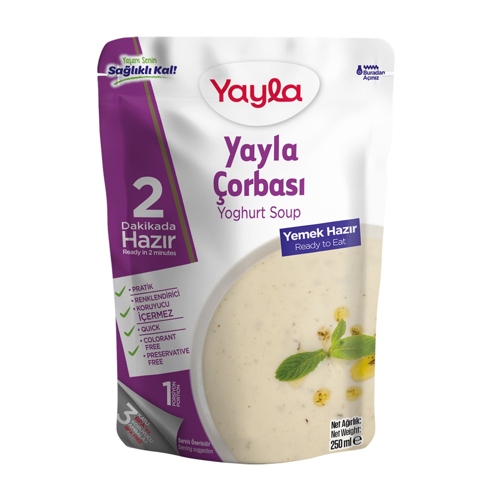 Yayla Ready Meal Yayla Soup (Hazır Yayla Çorbası) 250 G