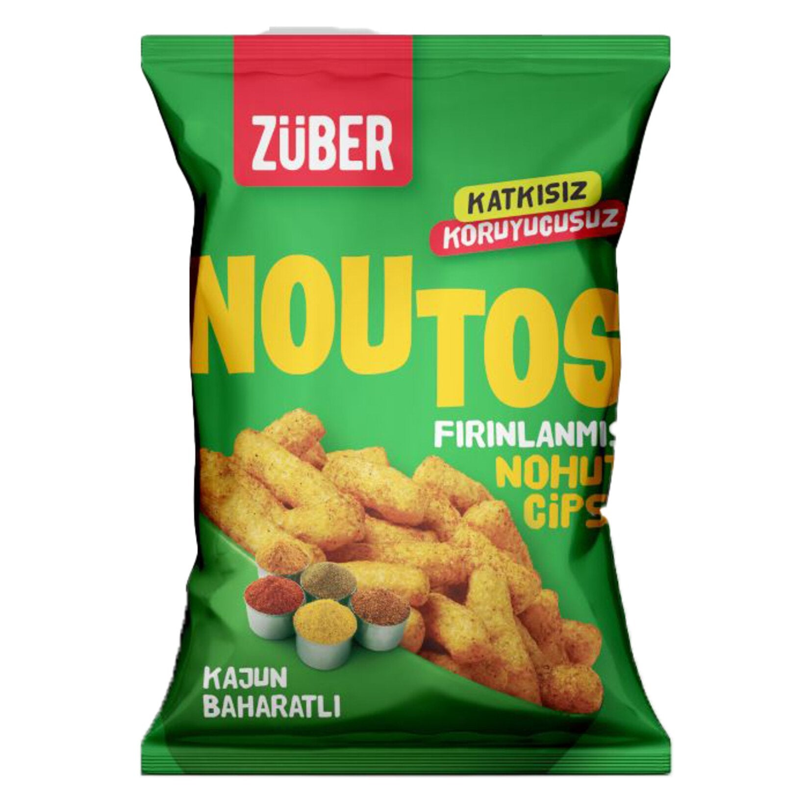 Züber Noutos Baked Chickpea Chips with Cajun Spices 2.6 oz (75 G)