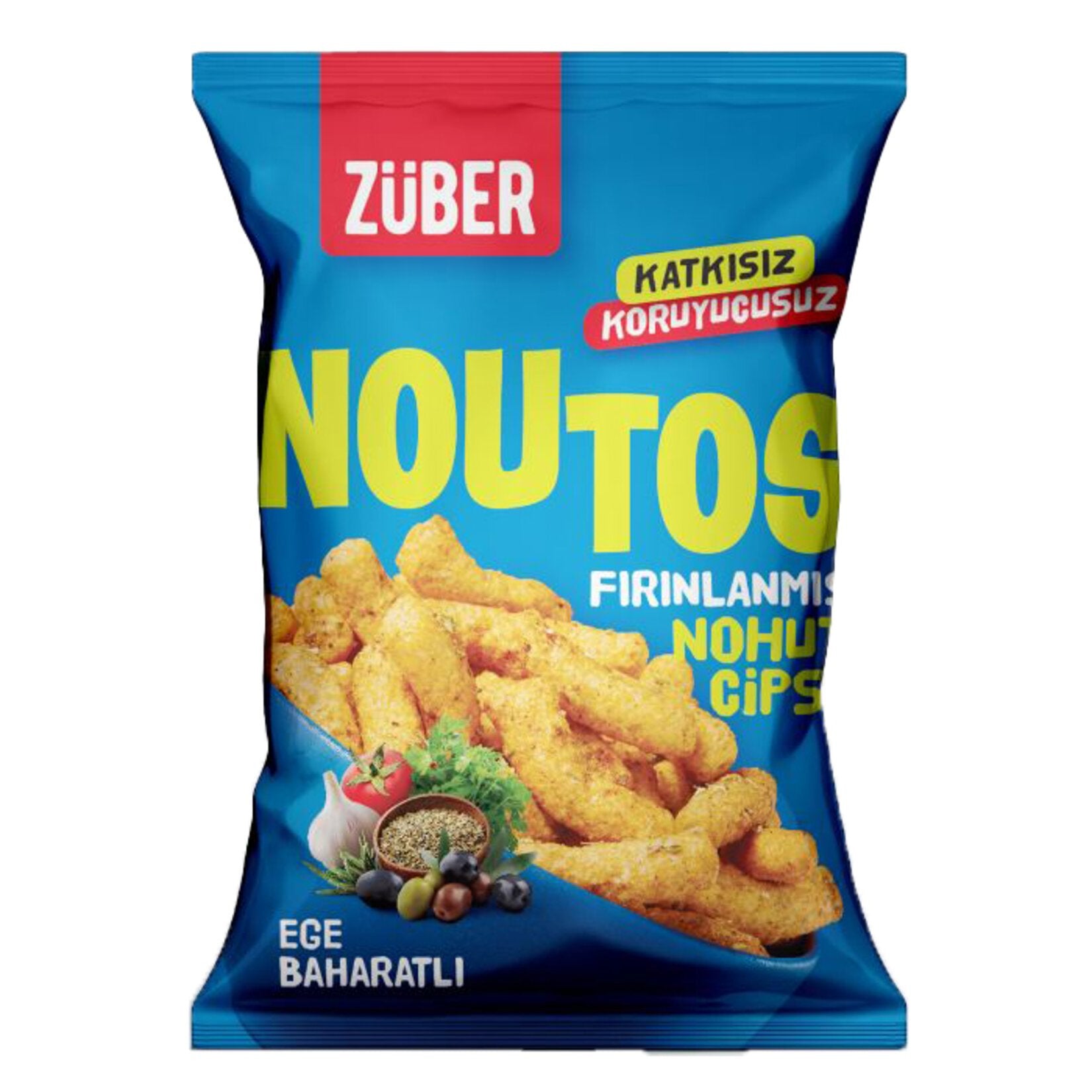 Züber Noutos Baked Chickpea Chips Aegean Spices (Fırınlanmış Nohut Cipsi Ege Baharatları) 1.9 oz (55 G)