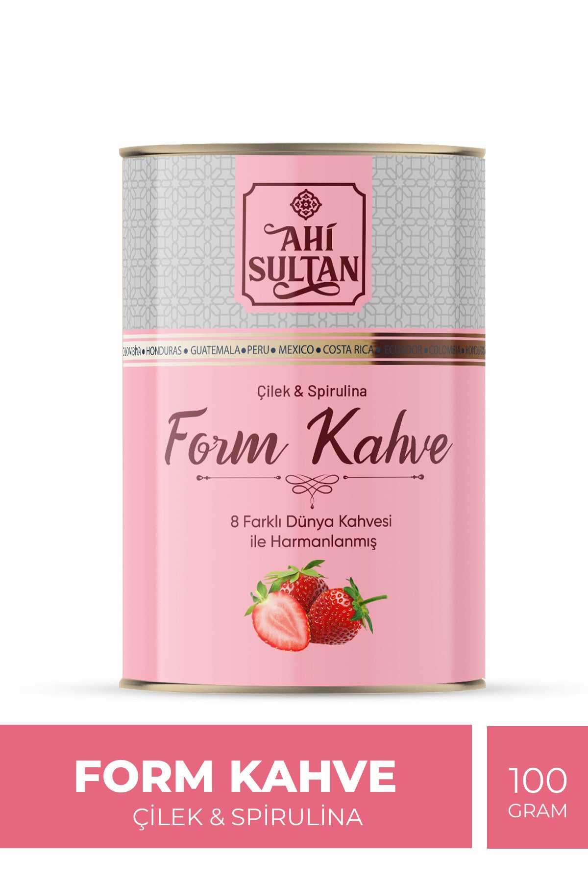 Ahi Sultan Form Coffee with 8 Strawberry Varieties and Spirulina offers a flavorful twist on your daily coffee routine.