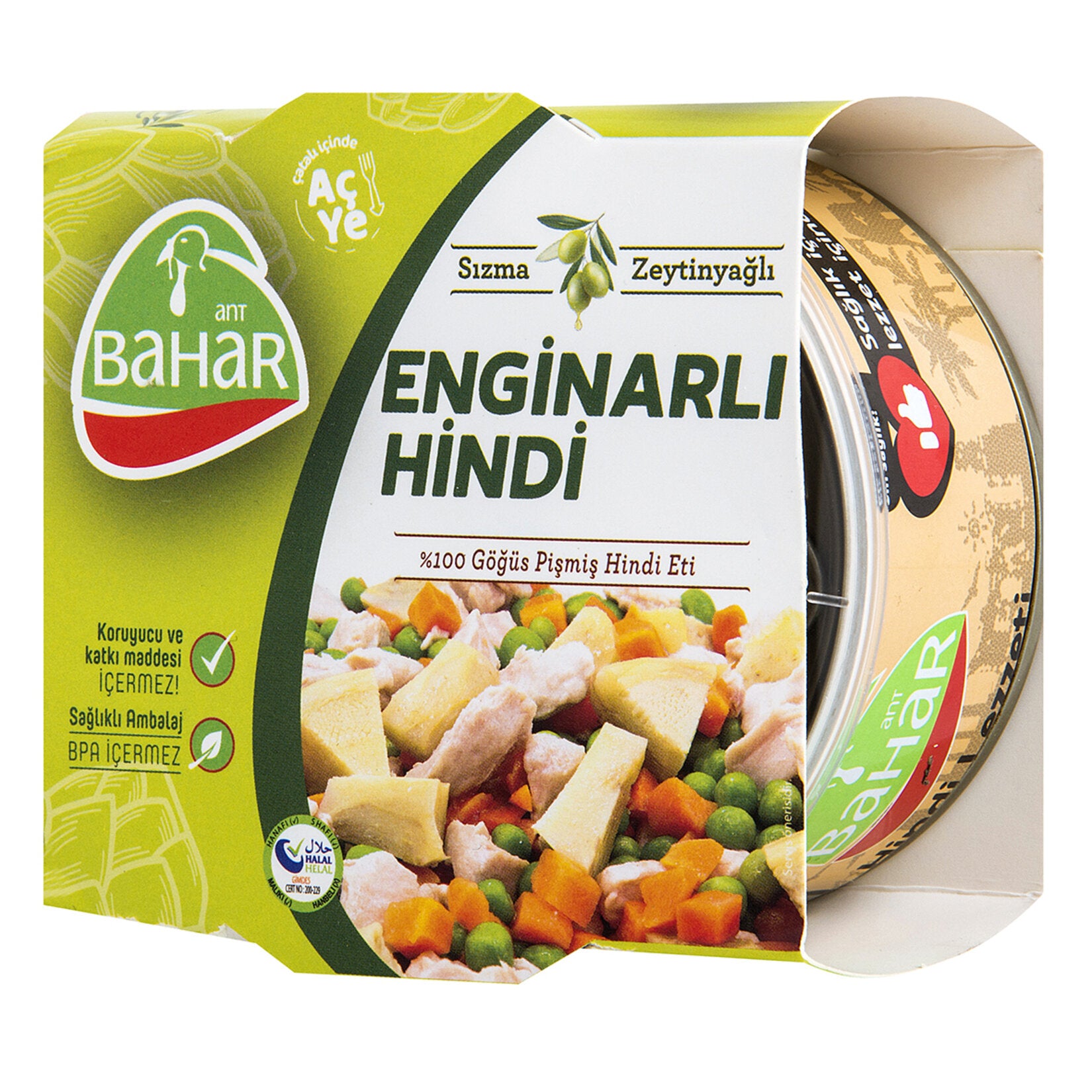 Ant Bahar Artichoke Turkey Breast Canned brings together tender turkey breast and flavorful Mediterranean vegetables in a convenient, ready-to-eat format.